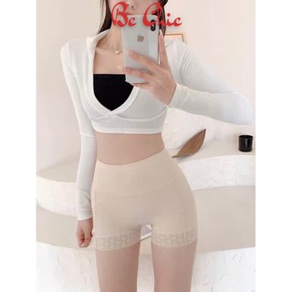Quần bảo hộ mặc váy chất cotton , quần váy ren hoa đùi freesizew dưới 60kg 8897 BC_CHIC LINGERIE