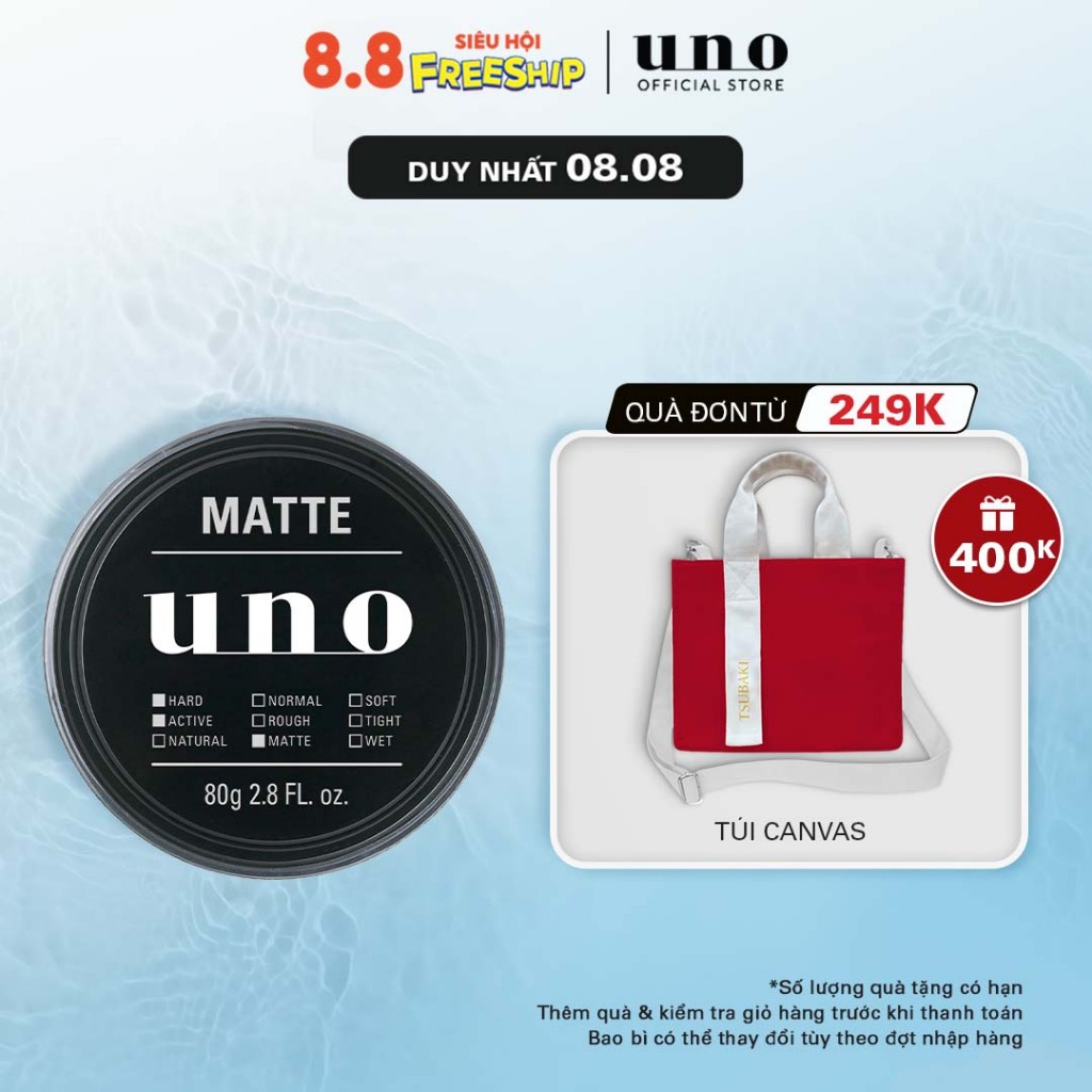 Sáp vuốt tóc Tạo kiểu Định hình mạnh mẽ UNO Matte Effector 80g | Shopee ...