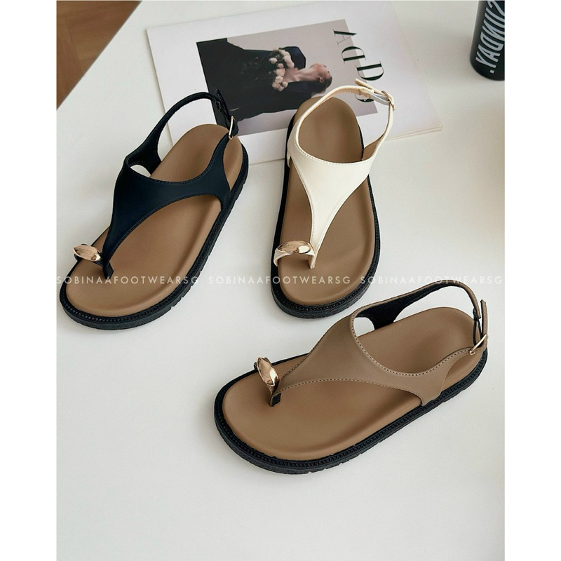 SOBINAA ✨Giày Sandal NỮ new xỏ ngón đế bánh mì full box GIÀY THỜI TRANG QUAI HẬU KẸP NGÓN