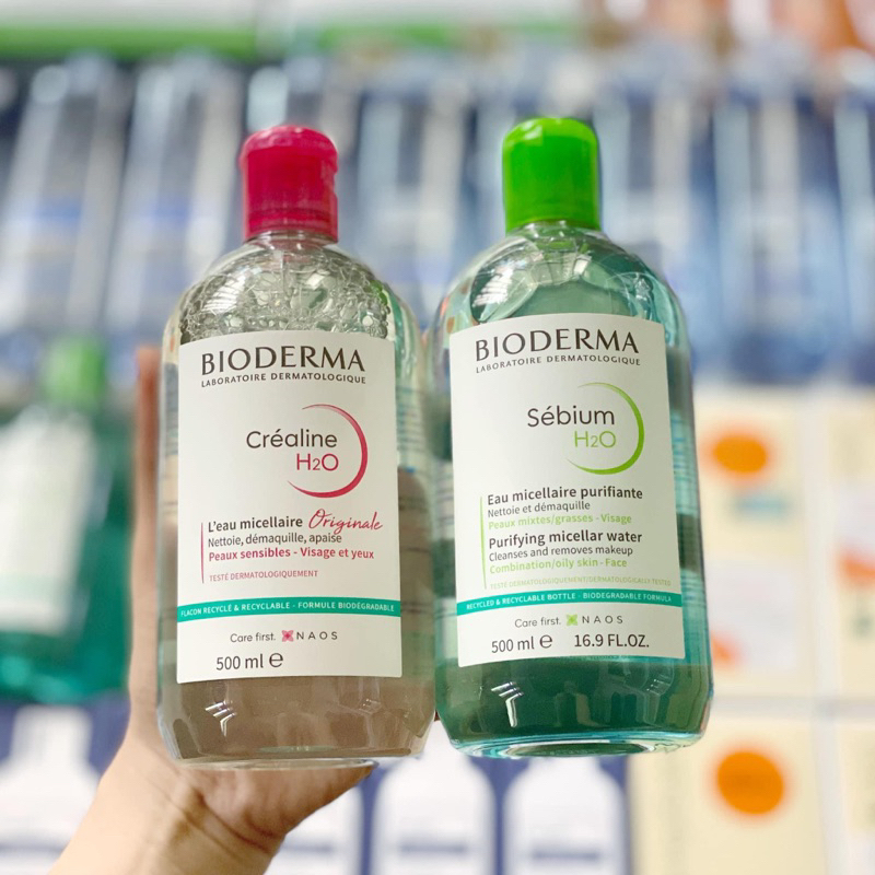 Nước Tẩy Trang Bioderma Crealine H2O 500ml ,Tẩy Trang Bio Quốc Dân Dành Cho Mọi Loại Da
