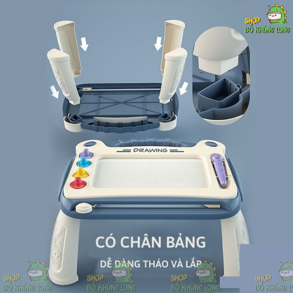 Bảng Vẽ Tự Xóa Cho Bé Thông Minh Có Chân Bàn Bảng Từ Tính Tập Viết Tập Vẽ Cho Bé Đồ Chơi Bé Trai - BỐ KHỦNG LONG