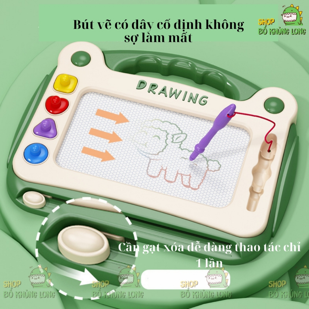Bảng Vẽ Tự Xóa Cho Bé Thông Minh Có Chân Bàn Bảng Từ Tính Tập Viết Tập Vẽ Cho Bé Đồ Chơi Bé Trai - BỐ KHỦNG LONG