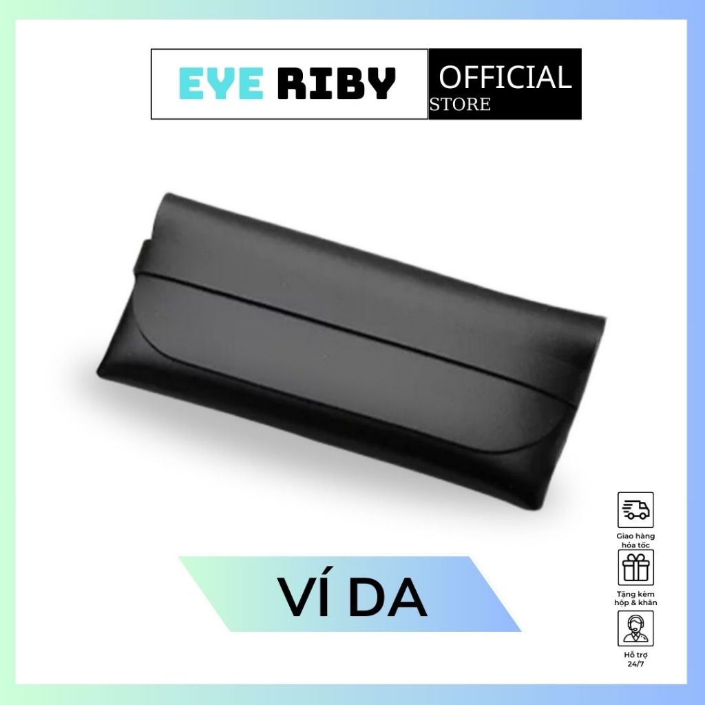 Ví Đựng Mắt Kính EYERIBY Bao Da Phụ Kiện Dày Dặn Đa Năng Chống Trầy Xước
