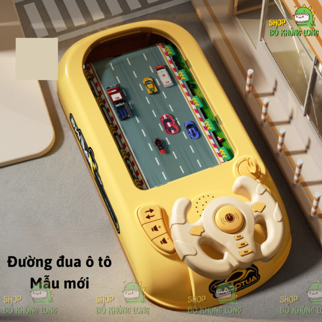 Ô Tô Đồ Chơi Đường Đua Xe Có Màn Hình Chuyển Động Vô Lăng Điều Khiển Có Âm Thanh Quà Tặng Sinh Nhật Cho Bé - BỐKHỦNGLONG