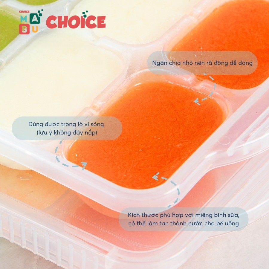 Ảnh Khay trữ đông Inochi, trữ đông đồ ăn cho bé ăn dặm, an toàn tiện lợi 3