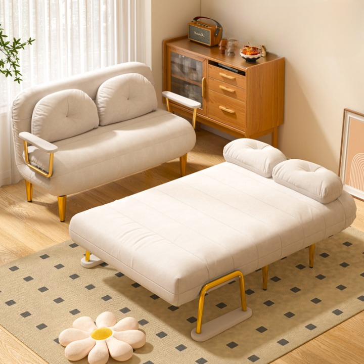 Giường sofa gấp gọn 2 trong 1 khung thép chắc chắn,Ghế sofa giường đa năng chẩt liệu Vải nhung cao cấp Hiện Đại