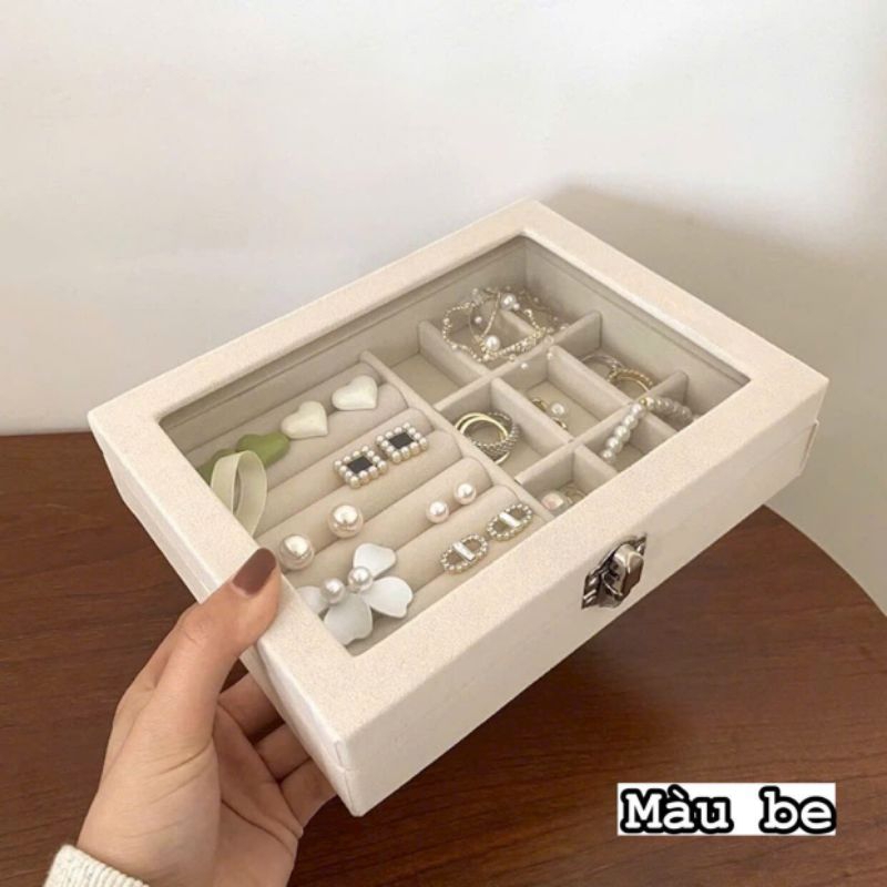 hộp đựng trang sức bọc nhung sang trọng