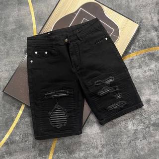 Quần short jean nam boy phố rách vá da chất bò cotton cao cấp quần short nam NHIỀU MẪU ĐẸP QS8J215 mẫu mới