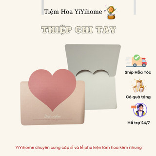 Thiệp Chúc Mừng Ghi Tay Hình Trái Tim, Thiệp Ghi Tay Quà Tặng YiYihome