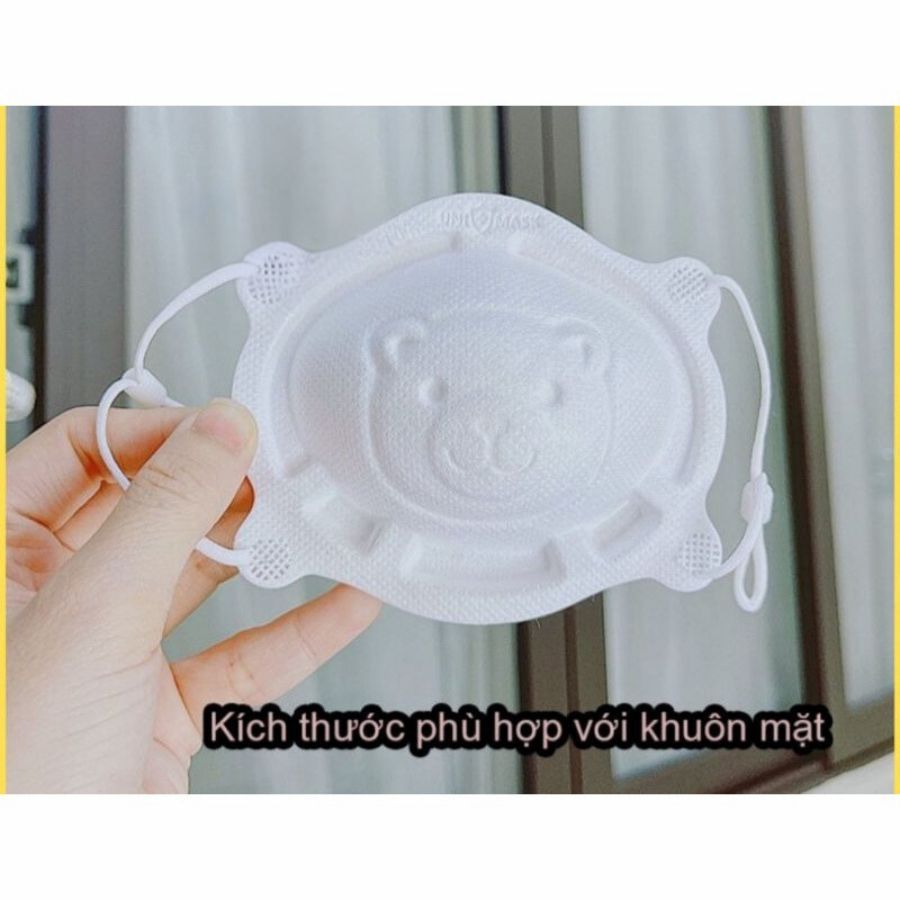Ảnh Túi 3 chiếc Khẩu trang mặt Gấu quai đeo điều chỉnh cho bé 0-3 tuổi 2