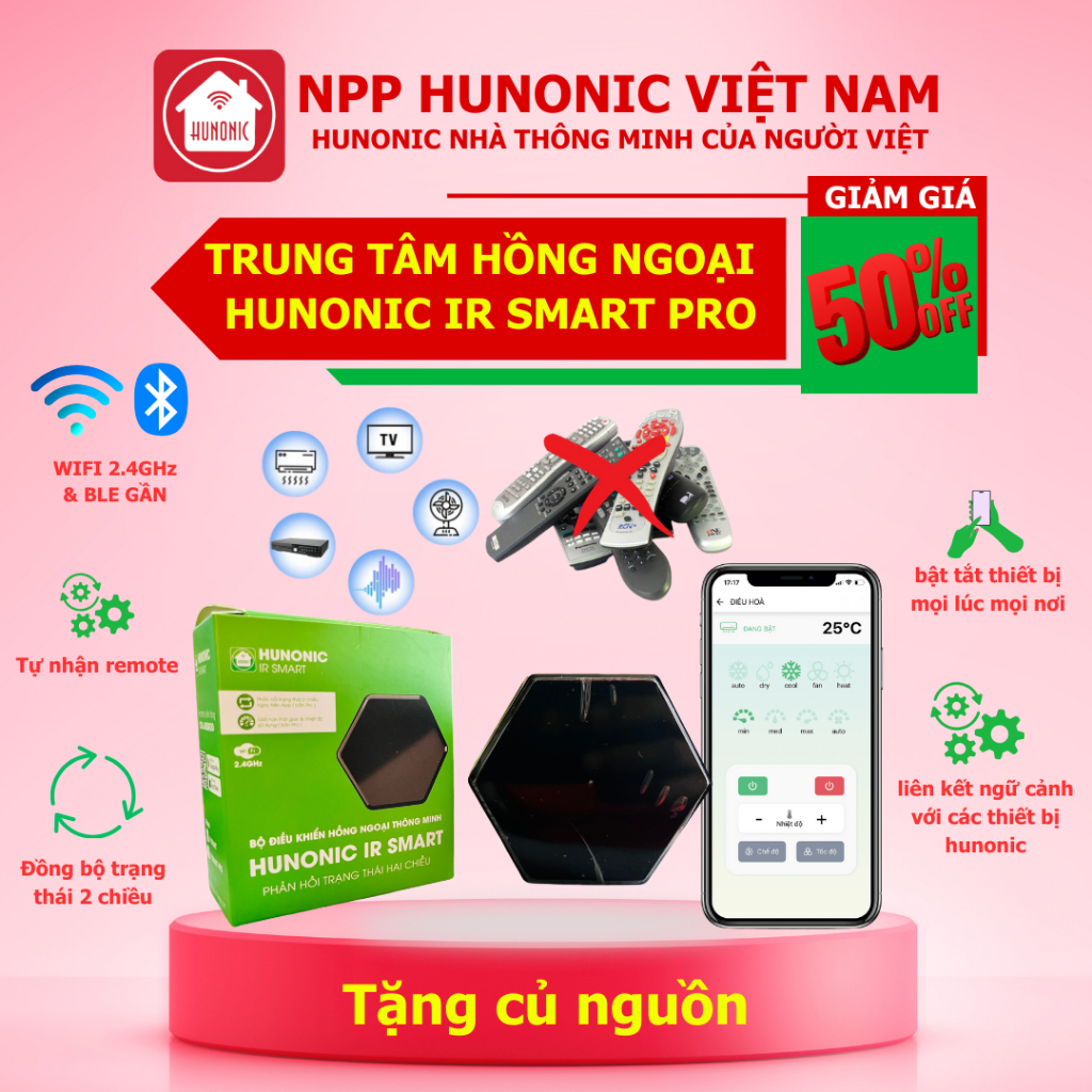 Bộ Điều Khiển Hồng Ngoại Hunonic IR Smart Pro - Bản Nâng Cấp Đồng Bộ 2 ...