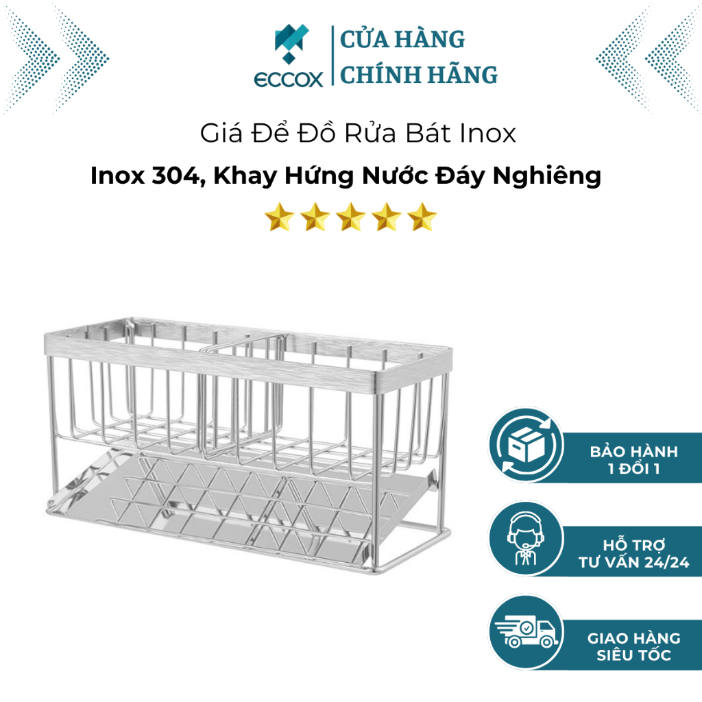 Giá Inox Để Đồ Rửa Chén Bát, Kệ Đựng Đồ Bồn Rửa Eccox, Kệ Để Giẻ Rửa ...