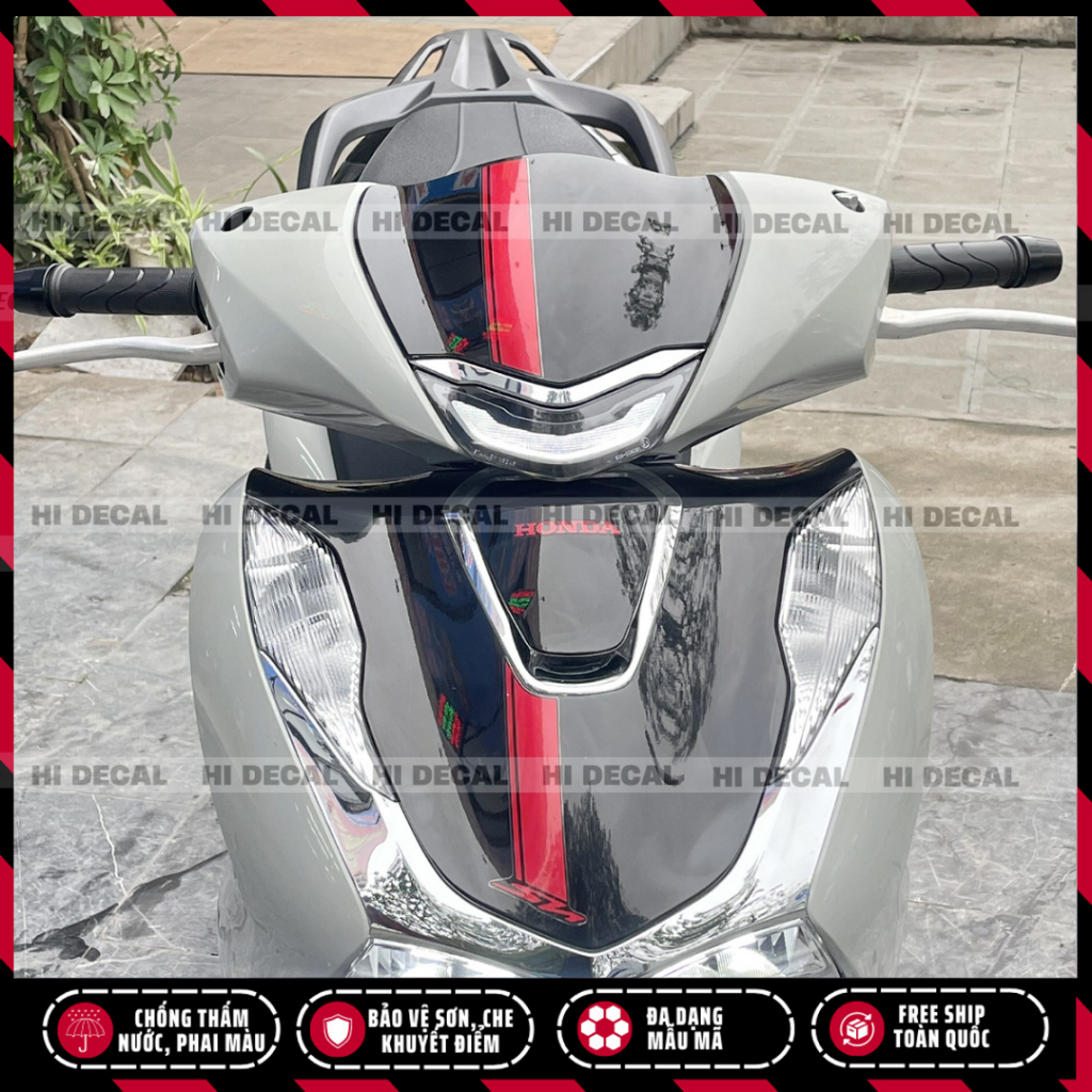 Tem ốp đồng hồ tốc độ xe SH (tem mão), tem dán mặt trước xe, tem trang trí chống thấm nước, chống phai màu