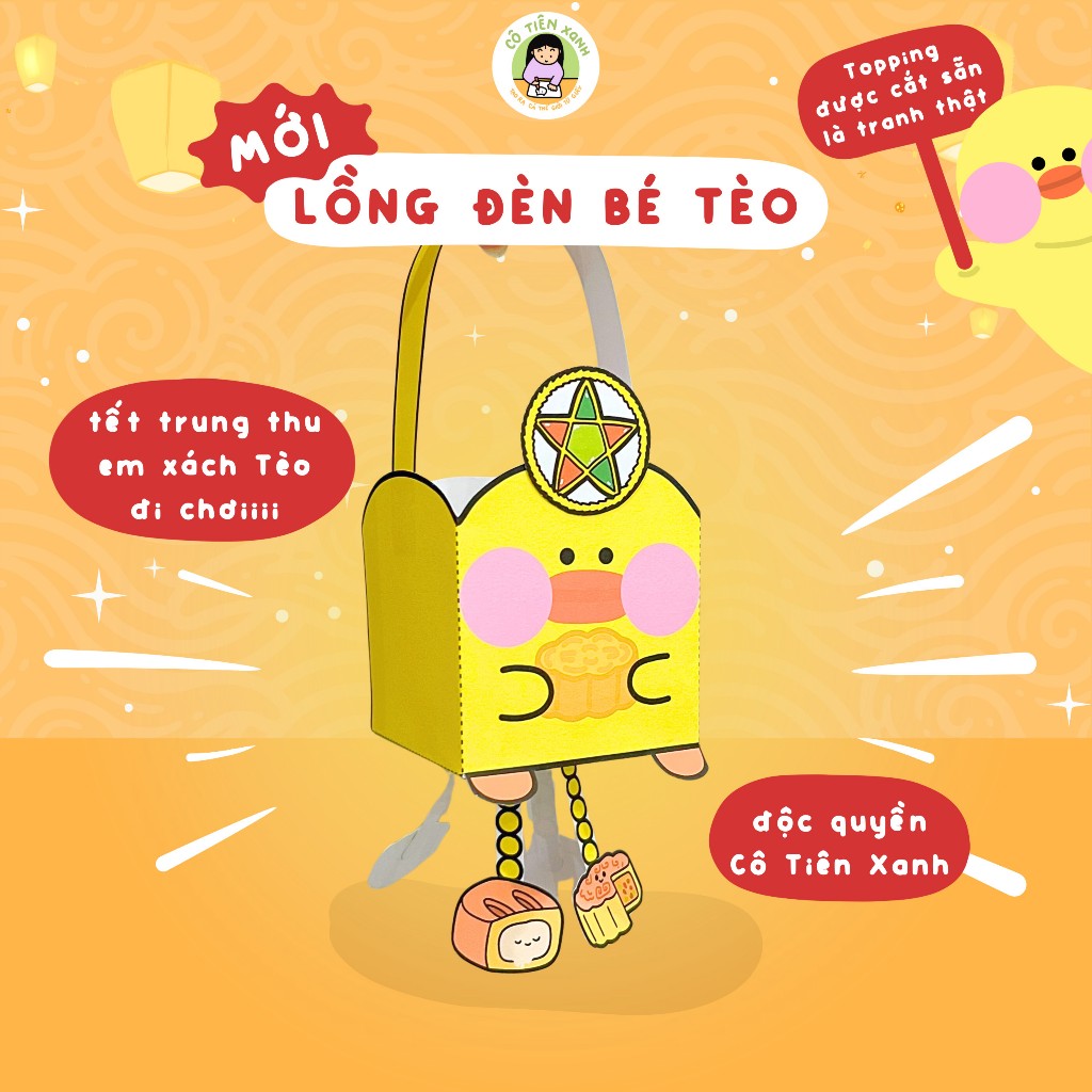 [KÈM LỒNG ĐÈN BÉ TÈO] Bộ Tranh Đồ Chơi Giấy Cô Tiên Xanh Tiệm Bánh ...