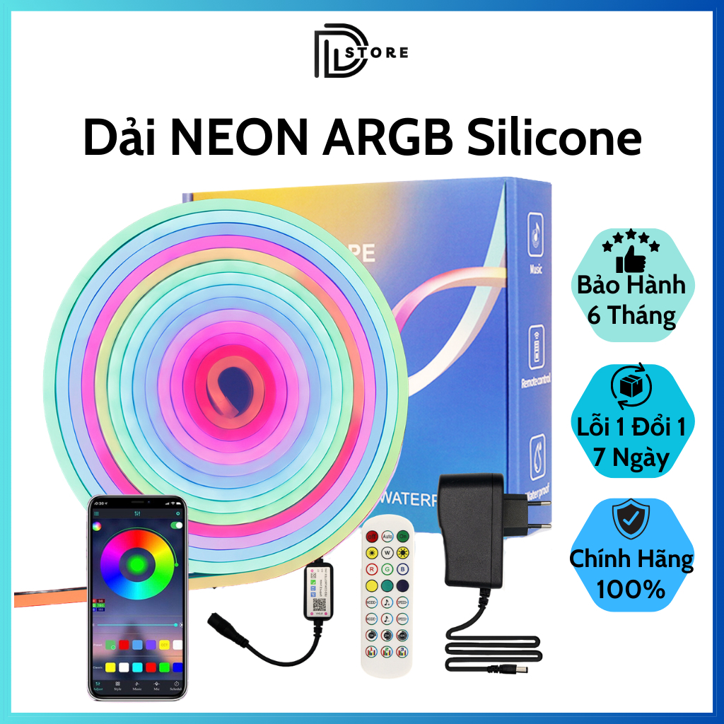 Đèn LED NEON ROPE LIGHT 2024 Dây đèn neon chạy đuổi aRGB trang trí ...