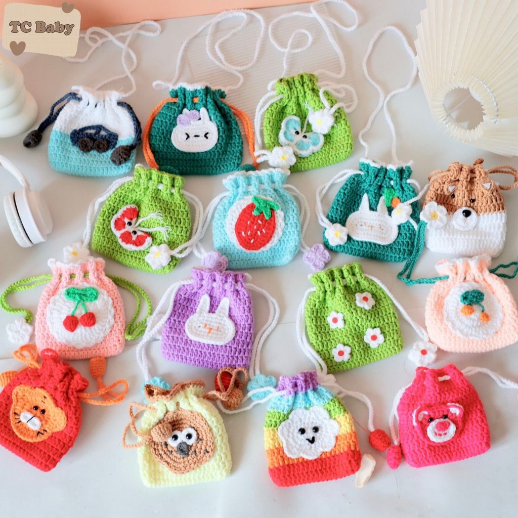 [Chọn Mẫu] Túi Đựng Tỏi Cho Bé Handmade Nhiều Hình Đáng Yêu, Túi Len ...