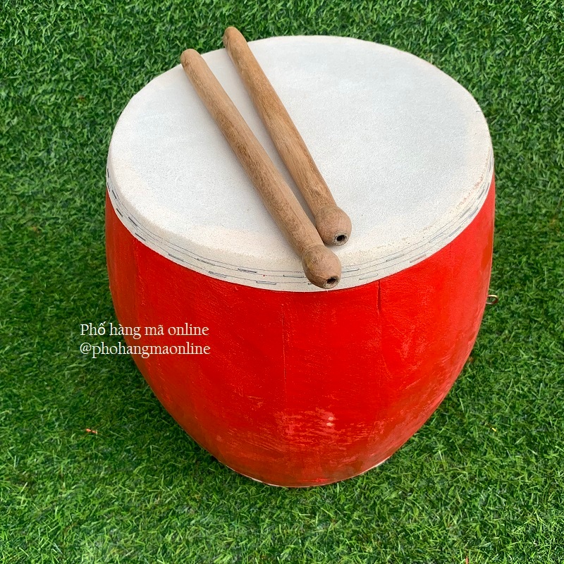 [Kèm 2 dùi] Trống da trâu TO, trống múa lân TRUNG THU - Trống ban đánh lễ hội, ngũ lôi