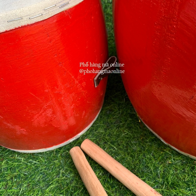 [Kèm 2 dùi] Trống da trâu TO, trống múa lân TRUNG THU - Trống ban đánh lễ hội, ngũ lôi