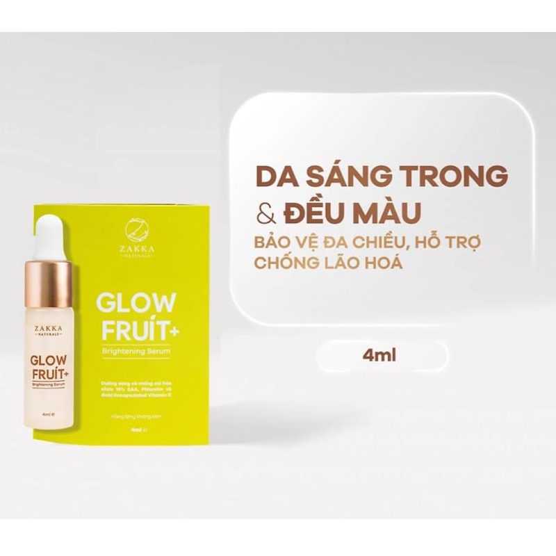 Sample Serum Vitamin C Zakka Glow Fruit Brightening 4ml Shopee Việt Nam