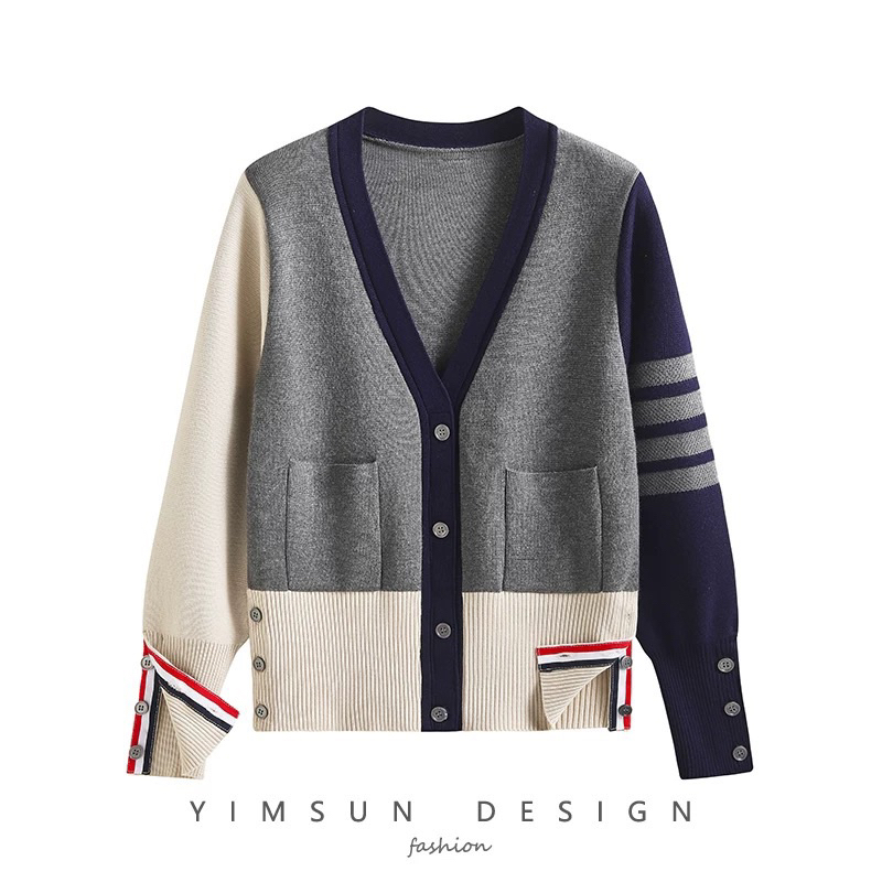 THUYDUONGZOO - ÁO LEN CARDIGAN SỌC PHỐI MÀU ( CÓ SẴN ) HÀNG QC