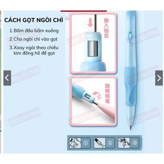 Bút Chì Cá Heo Tập Viết - Bút Chì Bấm 2B Giúp Bé Cầm Bút Đúng Tư Thế Viết Lâu Không Đau, Không Mỏi Tay