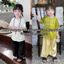 Bộ quần áo bé gái (7-35kg) - Sét bà ba gấm sợi tơ tằm mềm mại, thấm hút mồ hôi tốt
