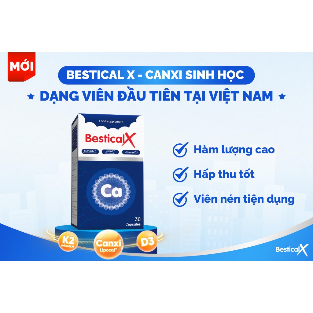 Mua 2 tặng 2 Bestical X canxi sinh học cho mẹ bầu dễ hấp thu với hàm lượng canxi cao nhanh chóng và hiệu quả