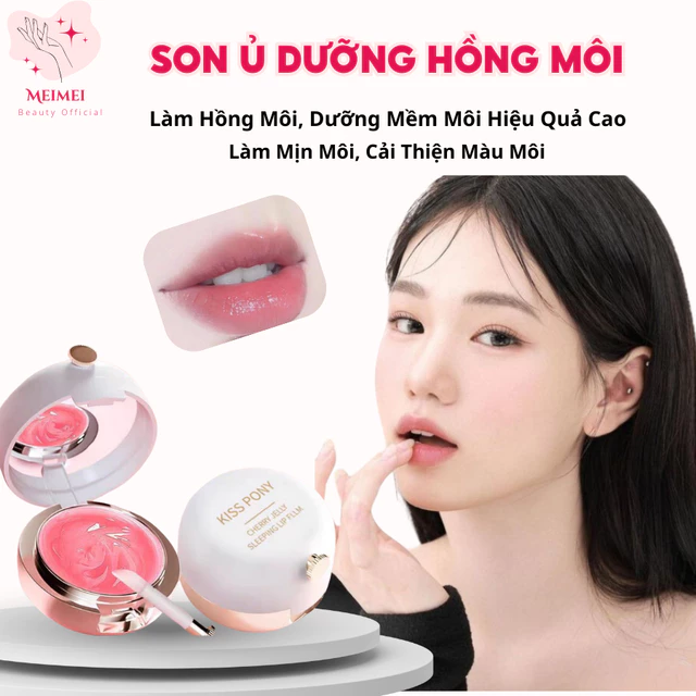 Dưỡng Môi , Mặt Nạ Ủ Dưỡng Môi Kiss Pony Dưỡng Ẩm Làm Mềm, Giảm Thâm Môi, Giúp Môi Căng Mọng,Đều Màu