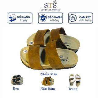 Dép Trẻ Em Dép quai ngang đế trấu cho bé mã STK04, dép da bò cao cấp, tốt cho sức khỏe bé, BH 6 tháng