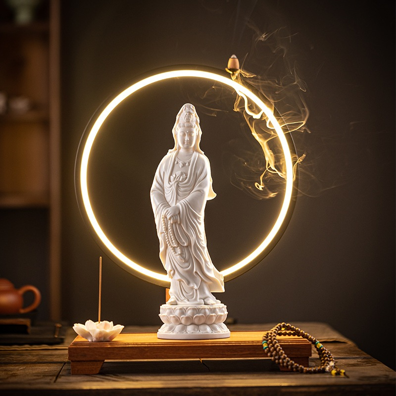 Tượng Quan Thế Âm Bồ Tát Chất Liệu Gốm Sứ, Tượng Mẹ Quan Âm, Trang Trí Bàn Thờ Phật, Phong Thuỷ