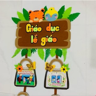 Bộ trang trí giáo dục lễ giáo, tranh góc mầm non