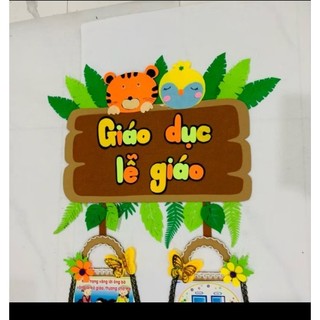 Bộ trang trí giáo dục lễ giáo, tranh góc mầm non