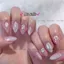 Nail Box Thiết Kế 10 Móng Úp Hồng Tráng Gương Nhũ Giấy M76 Mơ Nails