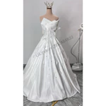 Váy cưới đi bàn cô dâu lilystore cúp búp sen đính lông vũ kết hạt bắt sáng lấp lánh ( hàng có sẵn ) full size s/m/l/xl  — ảnh 6
