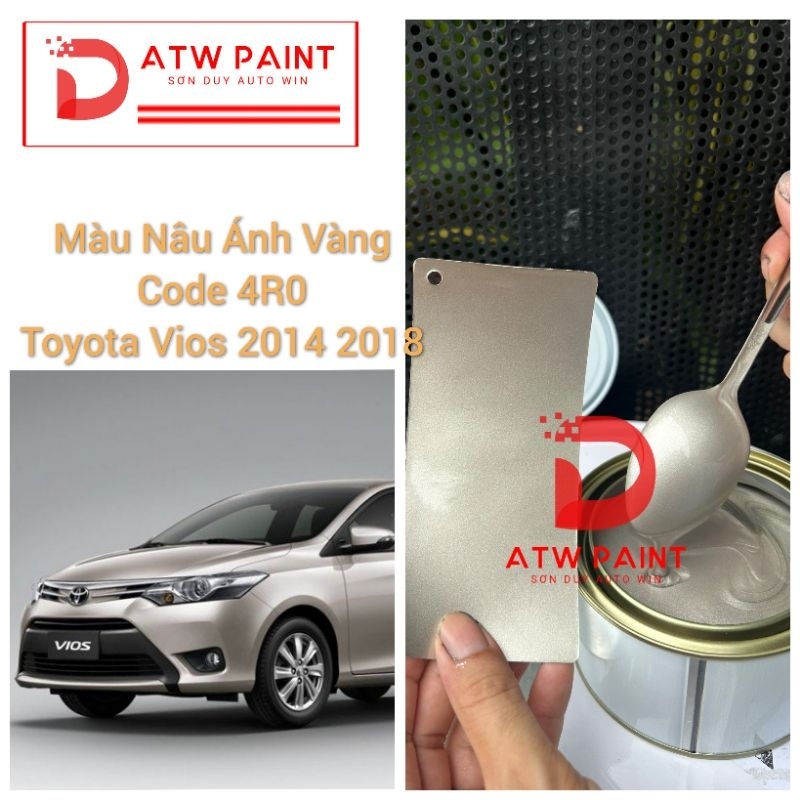 Màu vàng ghi 4R0 toyota vios 14_23 - Sơn ô tô 1k lon 500g | Shopee Việt Nam