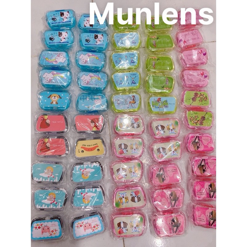 Khay gương mini đựng lens 💥HÀNG CAO CẤP💥 Khay bảo quản kính áp tròng kèm dụng cụ đeo tiện lợi