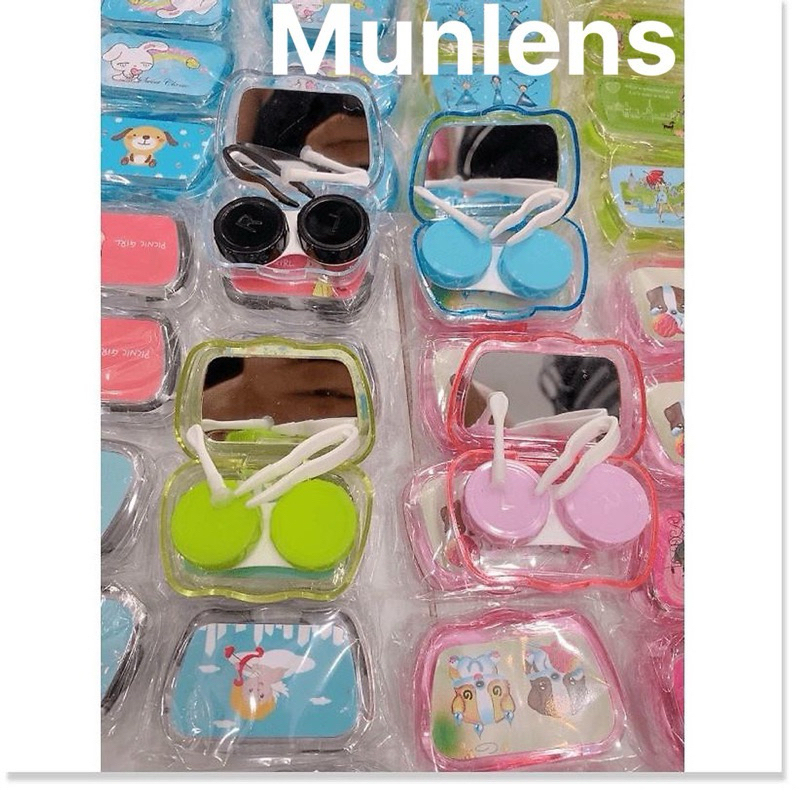 Khay gương mini đựng lens 💥HÀNG CAO CẤP💥 Khay bảo quản kính áp tròng kèm dụng cụ đeo tiện lợi