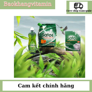 (Combo siêu tiết kiệm ) Bột, muối và nước làm bóng nâng cao tuổi thọ cho máy rửa bát Satos