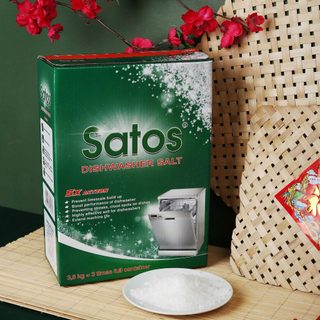 (Combo siêu tiết kiệm ) Bột, muối và nước làm bóng nâng cao tuổi thọ cho máy rửa bát Satos
