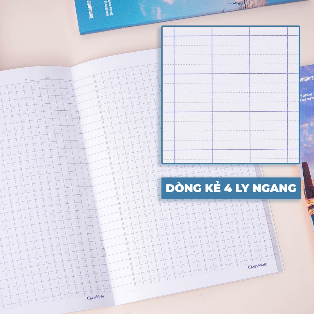 Tập Sinh Viên Miền Nam B5 Classmate Vở 4 Ly Ngang 70GSM 200 Trang Bìa Vở Chống Nước Vở Học Sinh Cấp 2 NB5-20-0308S