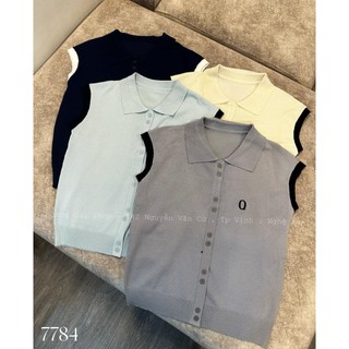 Áo Len Mongtoghi Thun Sát Nách Cổ Bẻ Polo Len Chữ Q QCCC Cao Cấp Freesize