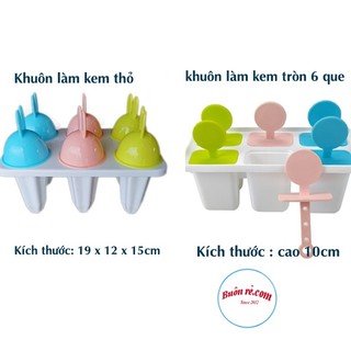 Khuôn làm kem 6 que VIỆT NHẬT – Khuôn làm kem thỏ, khuôn làm kem tròn (5616-5617)