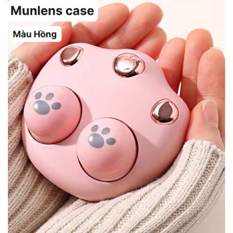 Máy rửa lens chân cún💥HÀNG CAO CẤP💥 Máy rửa kính áp tròng tự động bằng sóng siêu âm cute, có sạc usb