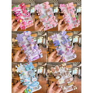 KT08 Set kẹp, cột tóc 14 chi tiết cho bé gái hình hoạt hình cute xinh xắn hot 2024🌸  tuyển sỉ🌸
