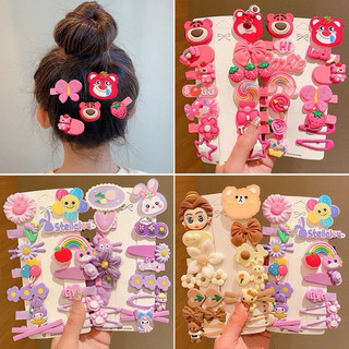 KT08 Set kẹp, cột tóc 14 chi tiết cho bé gái hình hoạt hình cute xinh xắn hot 2024🌸  tuyển sỉ🌸