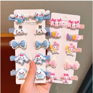 Vỉ 10 kẹp tóc mỏ vịt - Set kẹp tóc mái Sanrio siêu xinh,kẹp tóc Kuromi Cinnnamoroll đáng yêu cho bé gái 🌸 tuyển sỉ 🌸