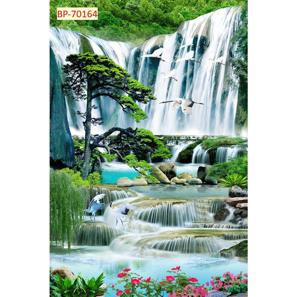 Tranh dán tường 3D cao cấp, Tranh lụa kim sa 3D, Mẫu mã mới đẹp đa dạng....