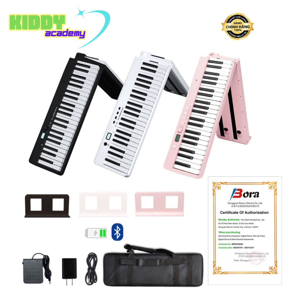 Đàn Piano Điện Gấp Gọn - 88 Phím Nặng Cảm Lực - Kết Nối Bluetooth ...