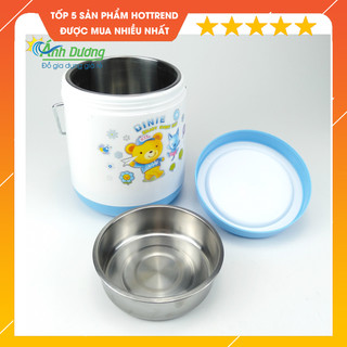 Cặp Lồng Inox Song Long 2108 - Cặp Lồng 2 Ngăn, Đựng Cơm Bún Miến Phở