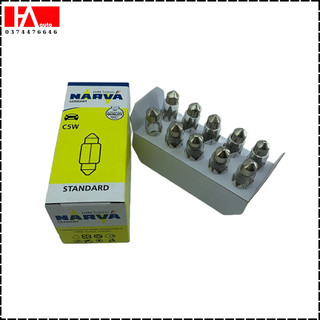 {Bóng đèn} Bóng đèn trần, đèn biển số, bóng cầu chì Narva C5W 12V CP - Hàng chính hãng Narva Đức